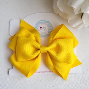 CHOOSE YOUR STYLE Hair Bows, Yellow Hair Bow, Girls Hair Bows, Toddler Hair Bow, Baby Hair Bows, Spring Hair Bow, Yellow Barrettes