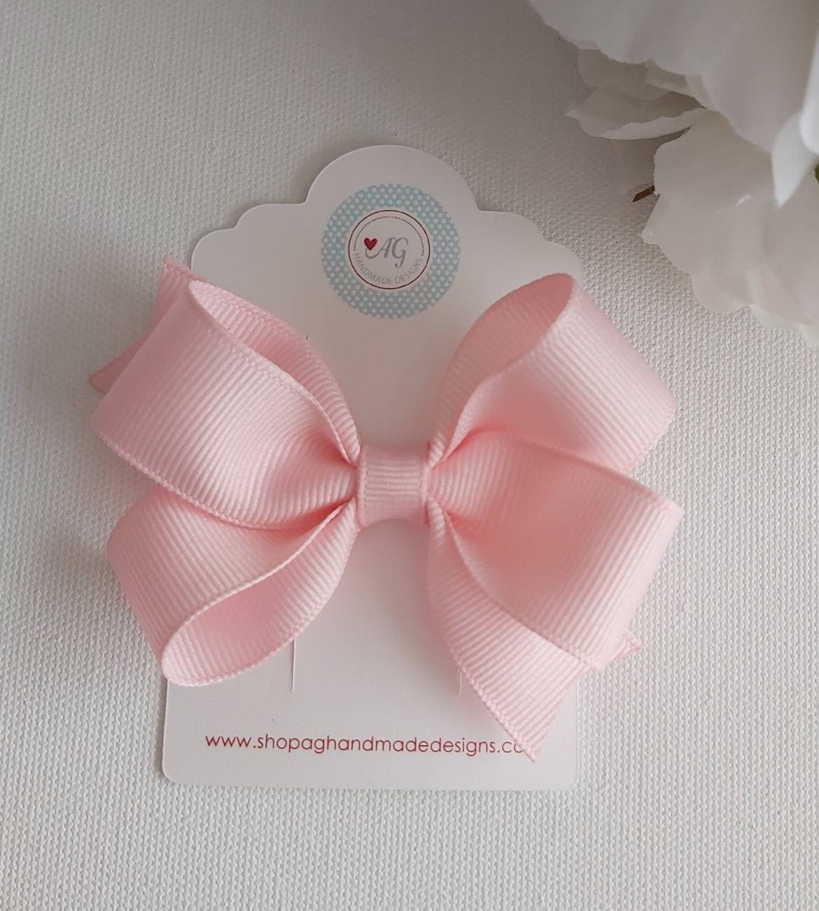 Baby Pink Hair Bow Mini Hair Bow Baby Hair Bow 3 Inch Hair Etsy