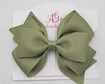 Sage Green Hair Bow | 8 Styles to Choose | Green Hair Bow | Spring Hair Bow | Hair Bow for Girls | Toddler Hair Bow | Green Headband