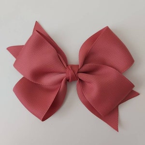 CHOOSE YOUR STYLE Hair Bow, Cinnamon Rose Hair Bow, Solid Color Hair Bow, Girl Hair Bow, Toddler Hair Bow, Baby Hair Bow, Autumn Hair Bow
