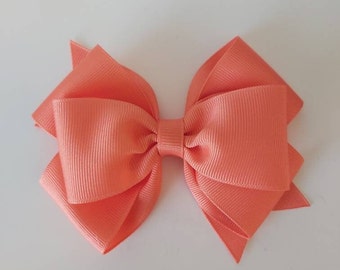 CHOOSE YOUR STYLE Hair Bow, Coral Hair Bow, Solid Color Hair Bow, Hair Bows for Girls, Toddler Hair Bow, Baby Hair Bows, Spring Colors Bows
