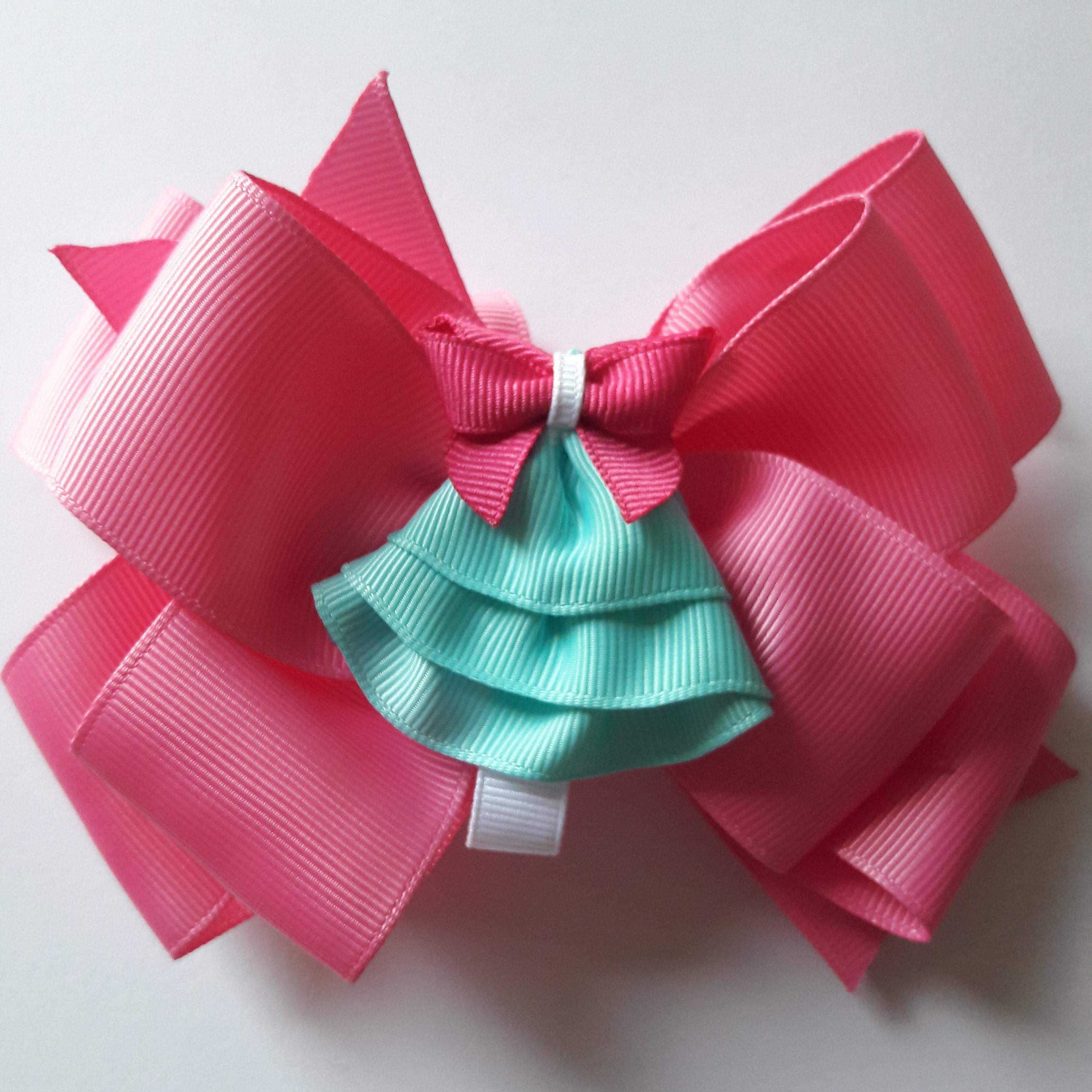 Christmas Hair Bow Christmas Tree Hair Bow Toddler Christmas Etsy