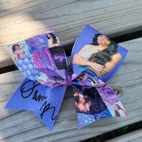 Olivia Rodrigo Full Glitter Stiff Vinyl Cheer Bows