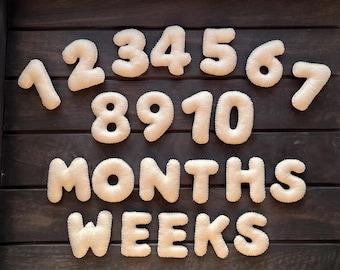Baby Milestones Gift Set for Expecting Mom - Baby Girl or Boy Milestone - Baby Milestones Set - Baby Photo Numbers - Baby Shower Gift