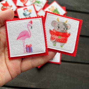 Juego de correspondencias de fieltro para niños: juguete divertido y educativo con 12 pares de cartas