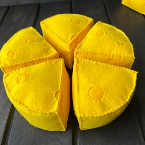 queso de fieltro, comida de fieltro para niños, cabeza de queso, cocina de juego de simulación