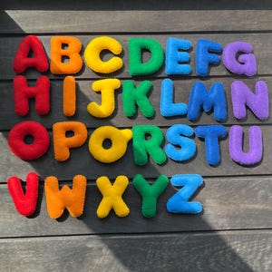 Felt Rainbow Letters Educational Toy - Baby&#39;s First Alphabet Learning Toy