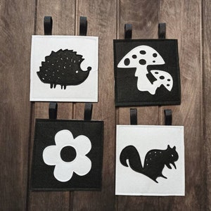 Black and white flash cards for baby, high contrast cards baby, Montessori newborn