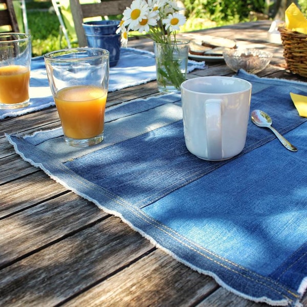 Set de table en jean upcyclé