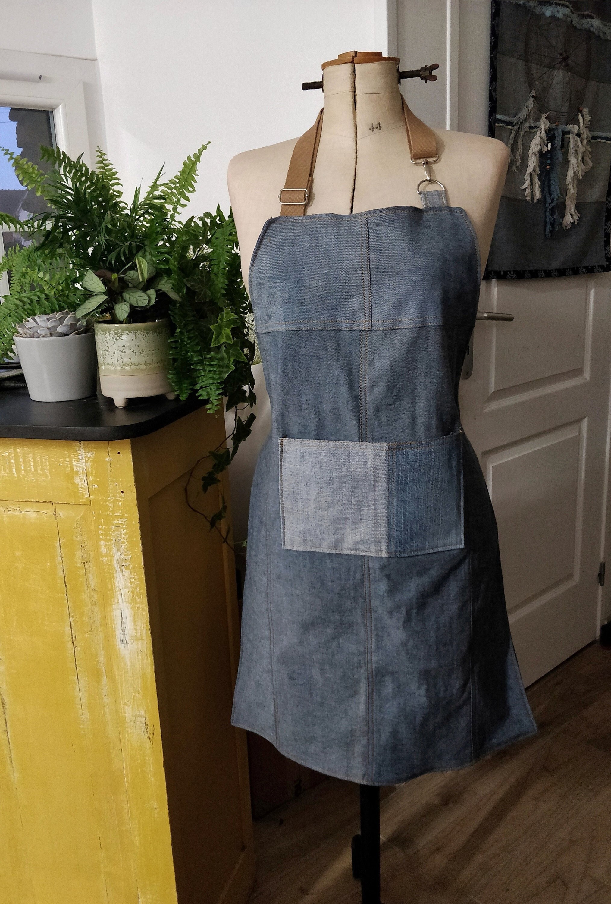 Tablier en Jean Upcyclé