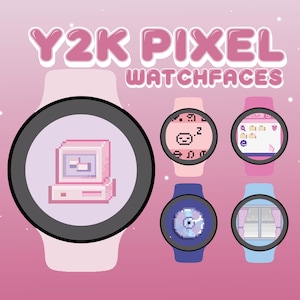 Y2K Pixel 2000s 8bit Aesthetic Retro Game Theme, Pixel Wallpaper, Home Screen moving watch-faces for samsung watch minimalist