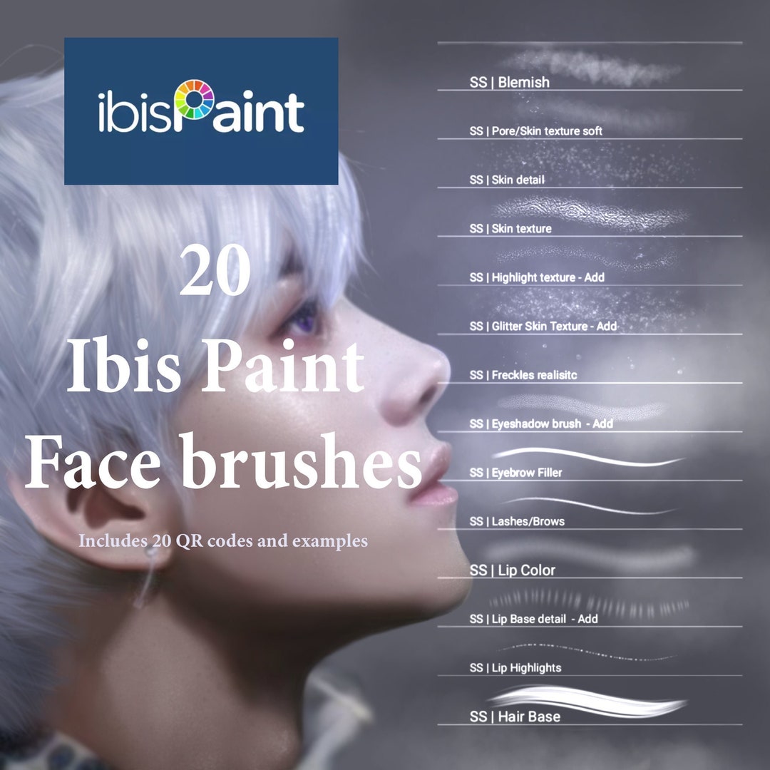 Ibis Paint Brushes, iPad Brushes, Portrait, Face Brushes Pack, Makeup