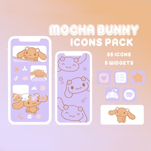 Paquete de iconos de Mocha Bunny para iOS, iPad y Android