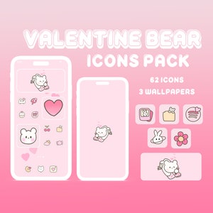 Valentine Bear IOS, ipadOS and Android Icons Pack