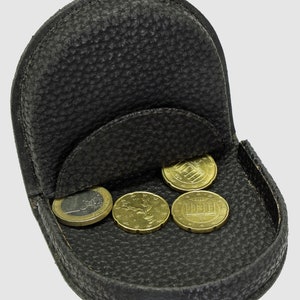 Vintage Leather wallet coin case Portamonete in pelle  a tacco