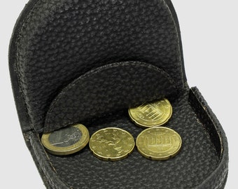 Leather wallet. Vintage coin case.