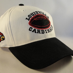 Louisville Cardinals NCAA Vintage Adjustable Strap Hat Cap Annco Ivory Black New With Tags