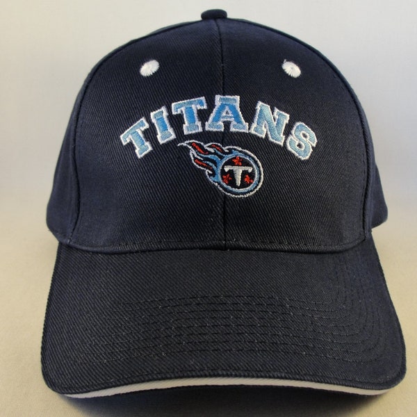 Tennessee Titans NFL Vintage Adjustable Strap Hat Cap Navy Drew Pearson new with tags