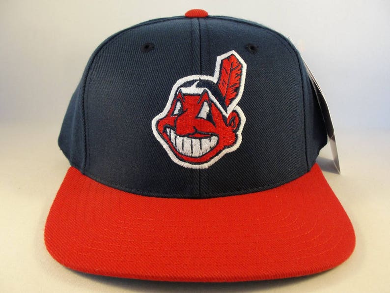 Cleveland Indians MLB vintage Chief Wahoo snapback hat | Etsy