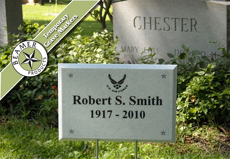 Temporary Memorial Grave Marker Etsy