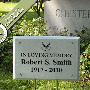 Temporary Grave Memorial Markers