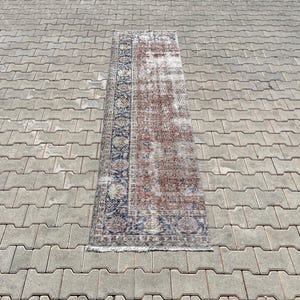 Turkish runner rug,Oushak runner rug,Vintage runner rug,Turkish rug,Oushak rug,Vintage rug,Anatolian runner rug,Hallway rug,Wool runner rug,