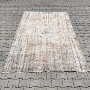 Turkish rug,Oushak rug,Vintage rug,Pastel wool rug,Anatolian rug,Oushak vintage rug,Vintage oushak rug,Natural rug,Bohemian rug,Oriental rug