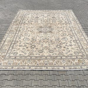 Turkish Oversize Rug,10x13 Oushak Rug,10x13 Vintage Rug,10x13 Handmade Rug,Natural Rug,Turkish rug 10x13,Oushak rug 10x13,Vintage rug 10x13