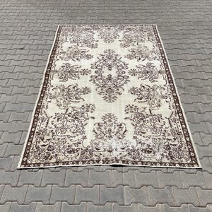 Turkish rug,Oushak rug,Vintage rug,Handmade rug,Anatolian rug,Natural rug,Turkish oushak rug,Oushak turkish rug,Entryway rug,Diningroom rug,