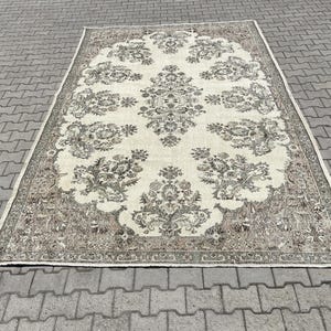 7.6x12 f,Turkish rug,Oushak rug,Vintage rug,Handmade rug,Anatolian rug,Oversize rug,Livingroom rug,Diningroom rug,8x12 rug,7x12 rug,Wool rug