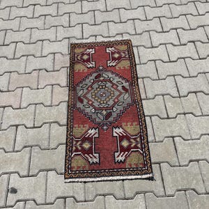Small runner rug,Small turkish rug,Small vintage rug,Small oushak rug,Door mat rug,Bath mat rug,Turkish vintage rug,Vintage turkish rug,1x3,
