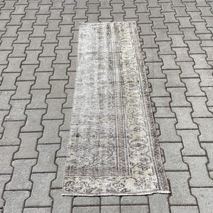Turkish rug,Oushak rug,Vintage rug,Handmade runner rug,Anatolian runner rug,Entryway rug,Natural runner rug,Small runner rug,Area wool rug,