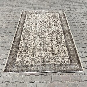 Turkish rug,Oushak rug,Vintage rug,Handmade rug,Anatolian rug,6x9 rug,Turkish oushak rug,Natural rug,Oushak vintage rug,Vintage oushak rug,