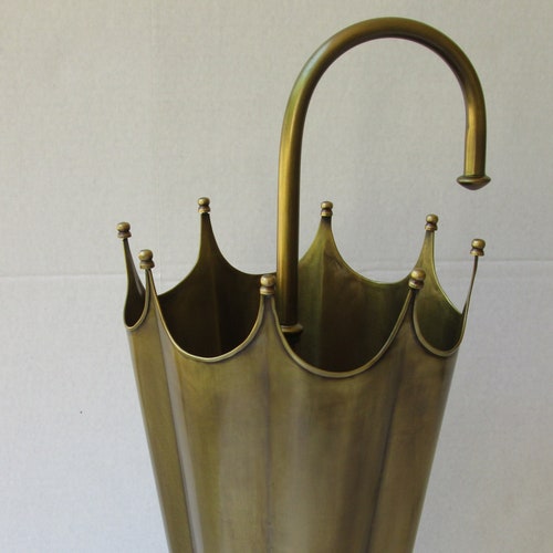 Solid Brass Umbrella Stand Umbrella Shape With Weighted Base. Etsy