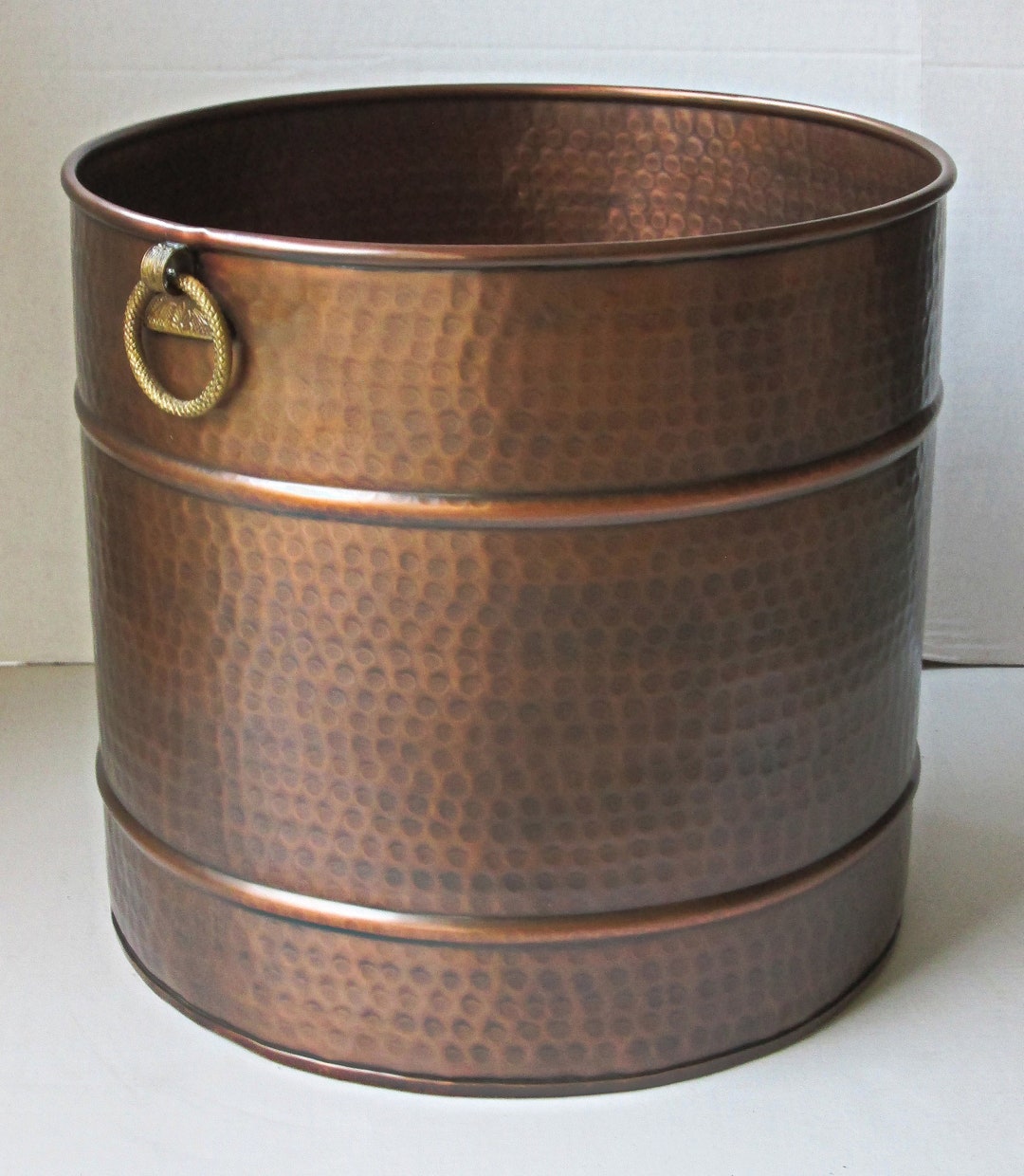 Xtra Large Solid Copper Planter Hammered 17w X 16h Etsy
