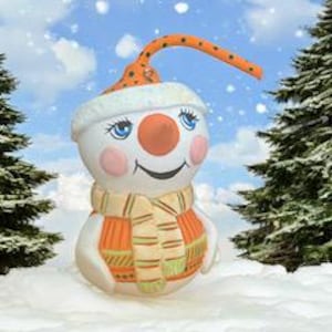 Snowman: Hand-Painted Holiday Ornament