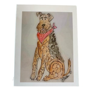 Airedale Dog Notecard