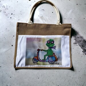 Frog scooting on by! Tote Bag