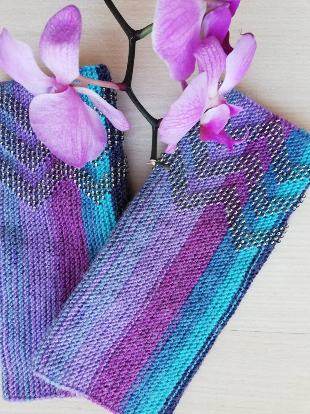 Handmade Wrist Warmers Hand Warmers Beaded Wrist Warmers Etsy