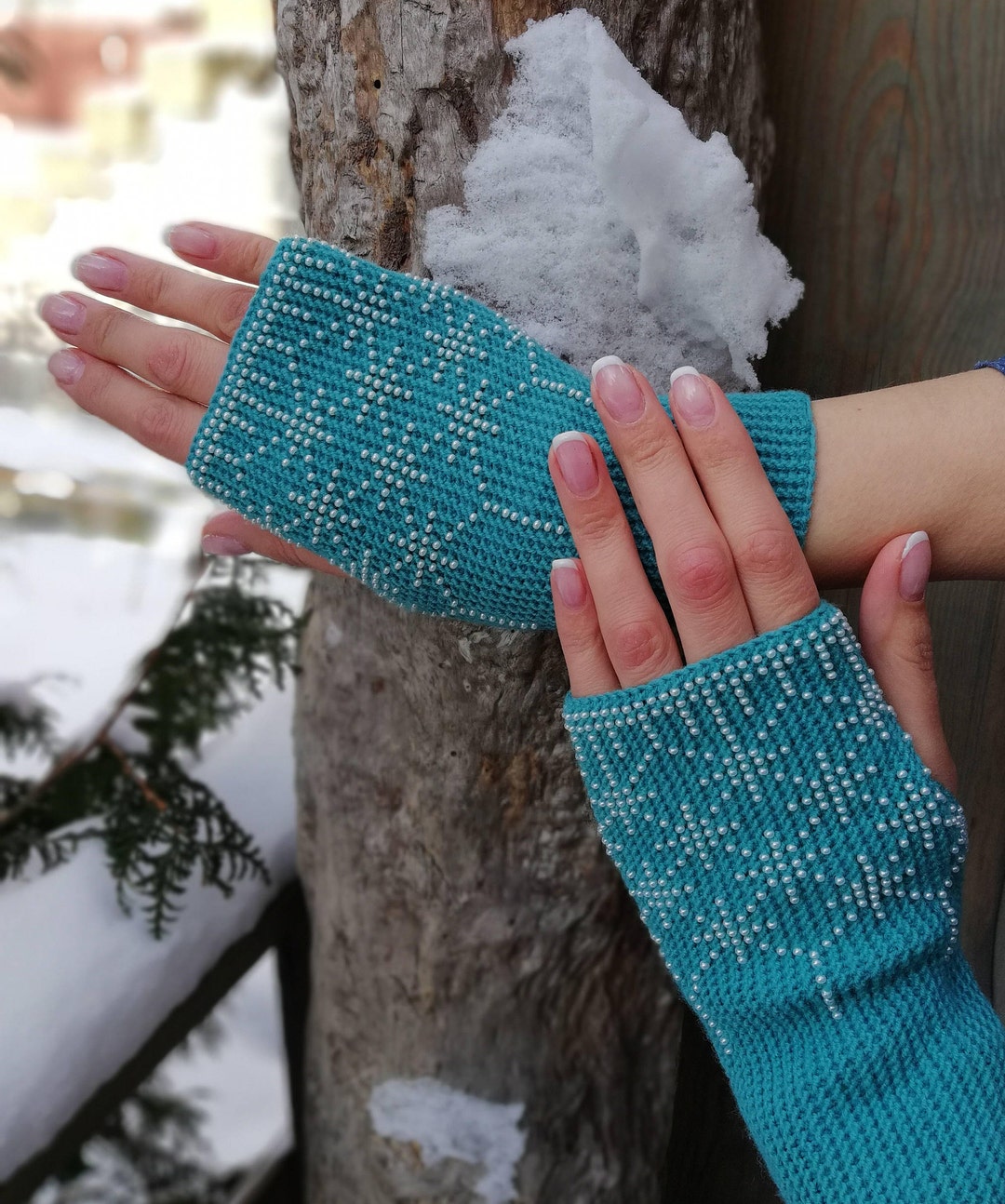 Handmade Wrist Warmers Adorable Beaded Wrist Warmers Etsy
