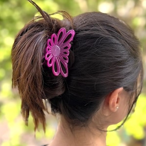 Pince cheveux bibi Mariage cérémonie soirée danse fleur SATIN VIOLET