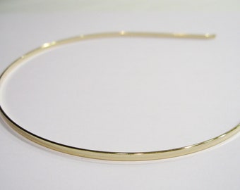 Set of 5 gold metal 3mm headband