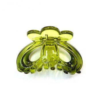 Pince crabe cheveux classique 6.5cm, accessoire cheveux Vert