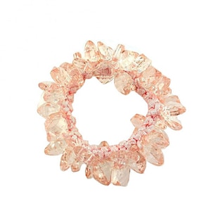 Pulseira de elástico de cabelo ou pérola transparente