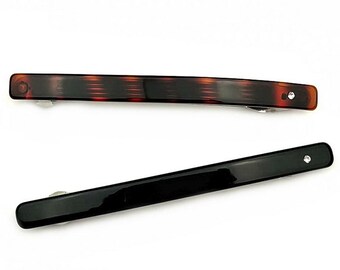 10cm long hair clip with rhinestones, handmade hair accessory.