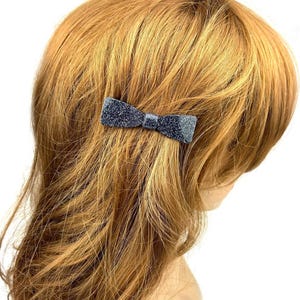 Handmade sequined bow hair clip, Paris clip, hair accessory