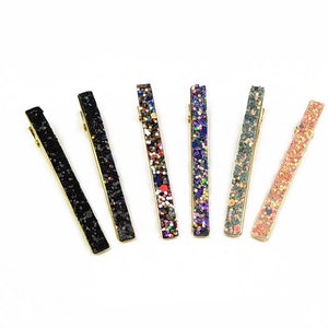 Sequin crocodile hair clip 6cm