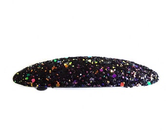 Barrette cheveux ovale 9cm paillettes