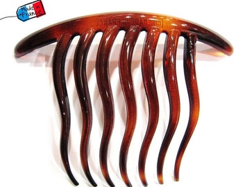 2 combs with large wavy teeth Made in France half-blond