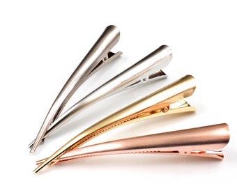 Large brushed metal concorde hair clip 13cm, hair accessory